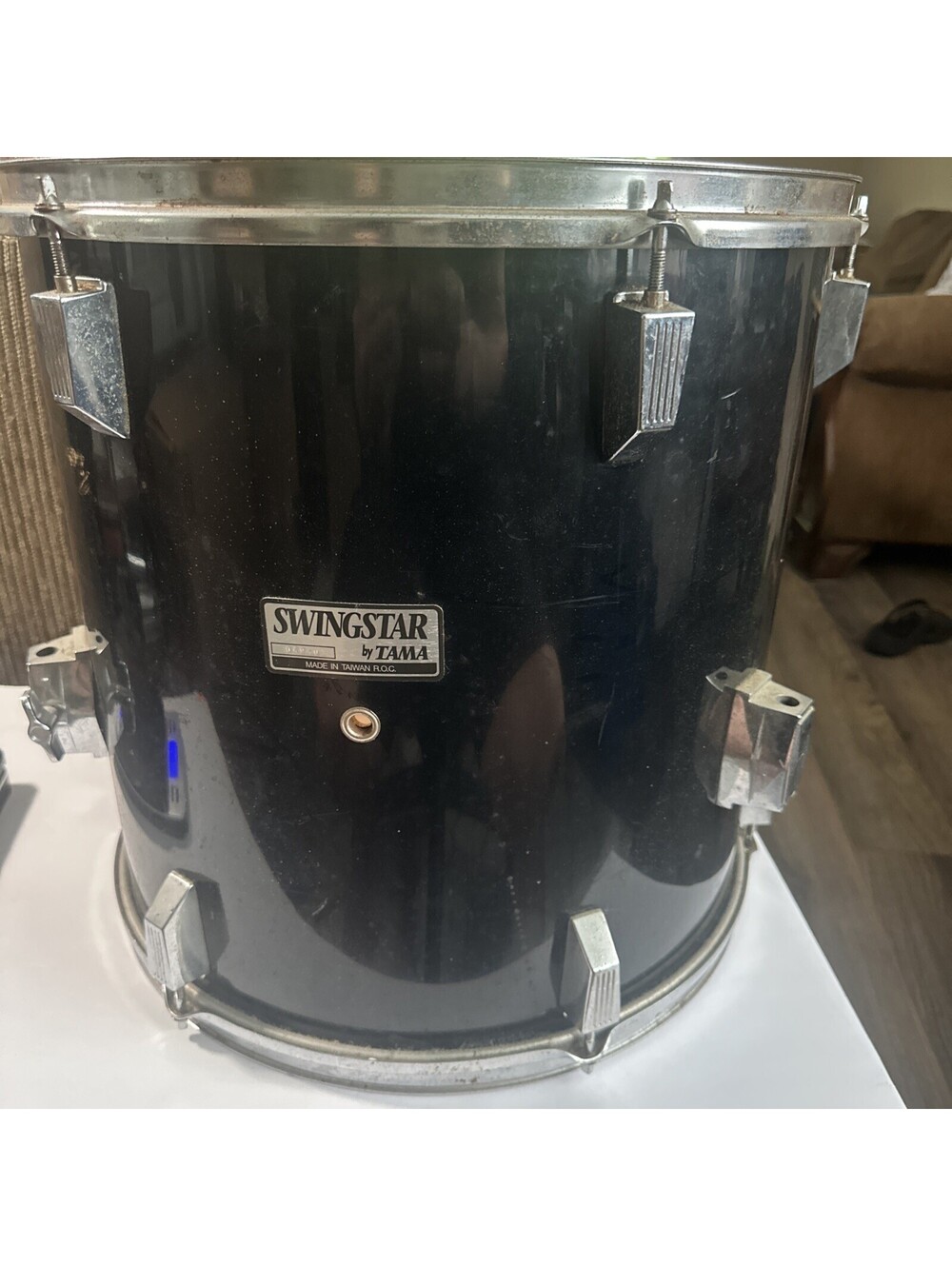 Tama Swingstar 16” Floor Tom Drum Black III Taiwan Vintage